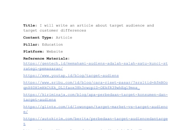 write an article about target audience and target customer differences